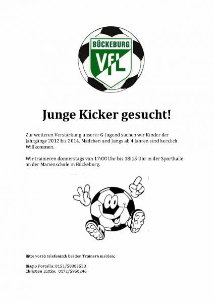 Junge Kicker gesucht!