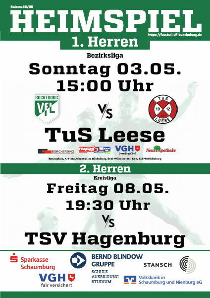 Heimspiele der Herren im Jahnstadion