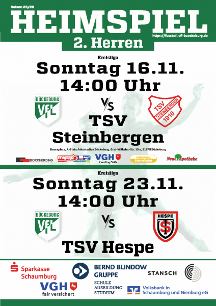 Heimspiele unserer Herren im Jahnstadion